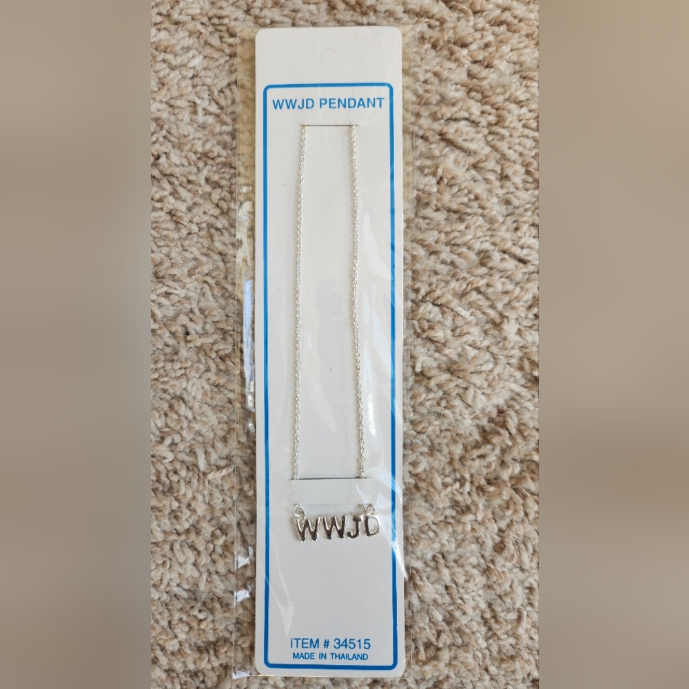 WWJD silver custom necklace